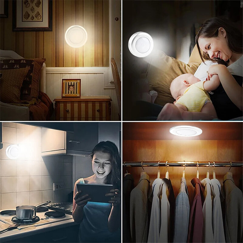 Luz nocturna de techo, lámpara de mesita de noche, luz de emergencia para dormitorio