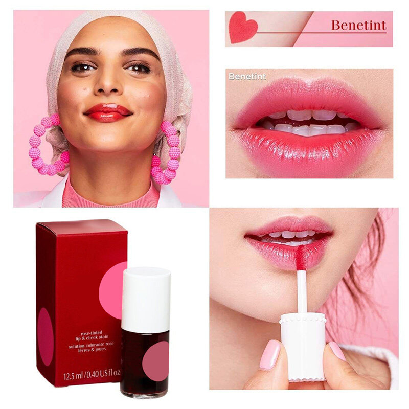 12.5ml Rose Red Lasting Moisturizing Liquid Blush Lip & Cheek Rouge Waterproof Premakeup Isolation Lotion Korean Cosmetics