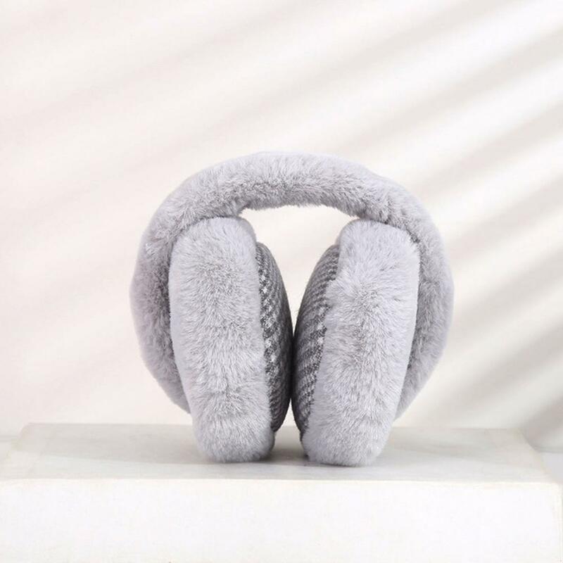 Earmuffs de pelúcia super macios unissex, aquecedores de orelha dobráveis ultra grossos, resistentes, elegantes, conforto ao ar livre, inverno