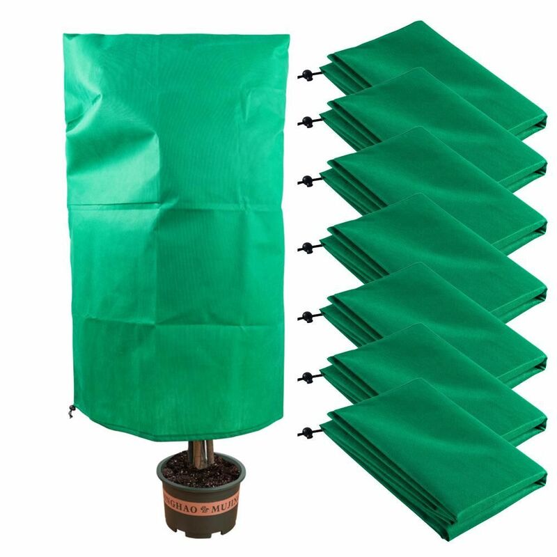 Green Plant Cover Tree Winter Warm Cover Shrub Protecting Bag Frost Protection For Yard Garden Plants Small Tree Against Cold