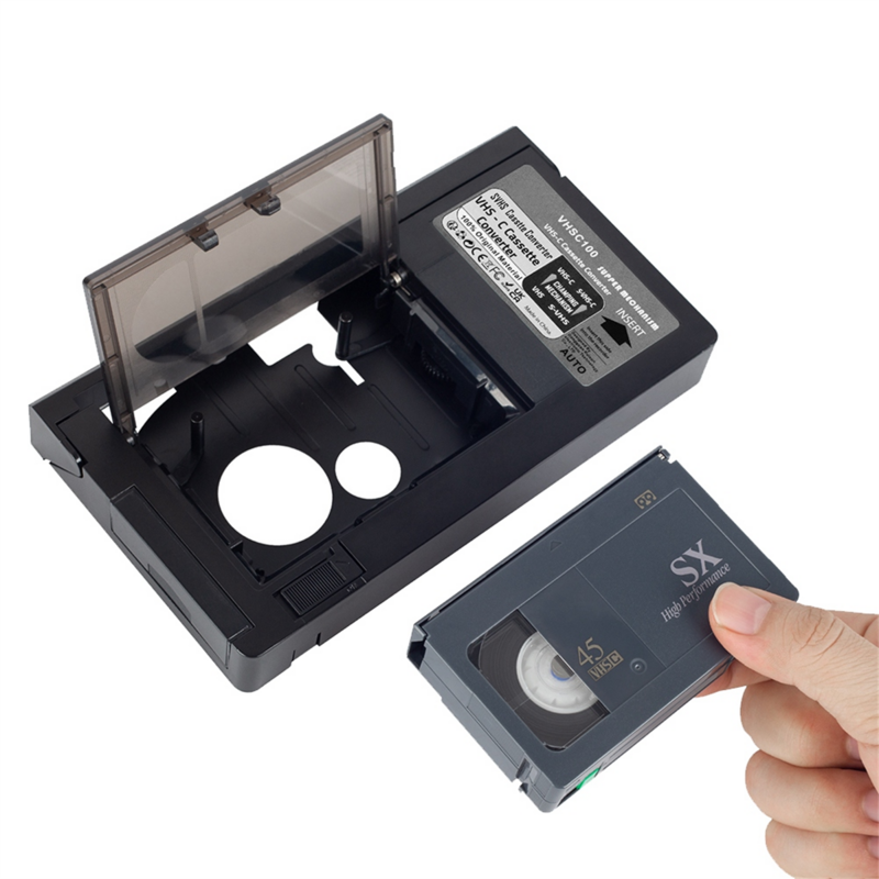 VHS-C adattatore a cassetta per JVC per RCA per adattatore cassetta Panasonic VHS-C SVHS VHS non per 8mm/MiniDV/Hi8