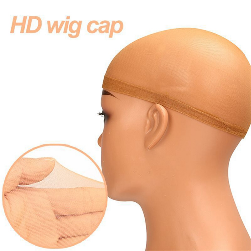 Nylon Wig Cap Ultra-Thin Elastic Natural Transparent HD Wig Cap Suitable for Front Lace Wig Summer Wear Comfortable,4Pc