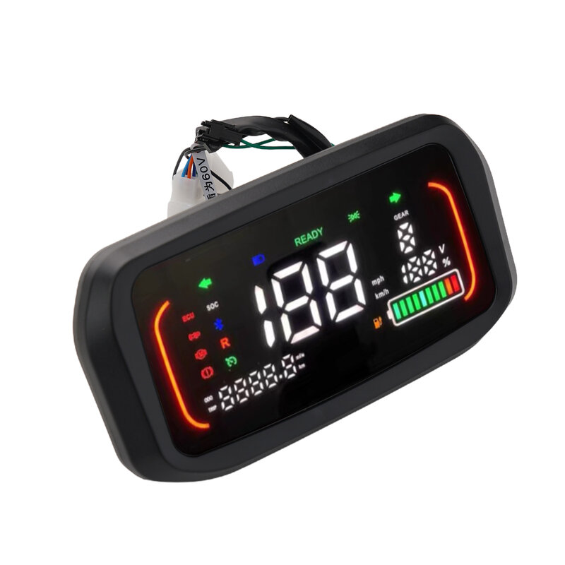 1 Display LCD pannello di controllo del misuratore nero per E Bike Motor Meter Scooter di ricambio multifunzionale con staffa