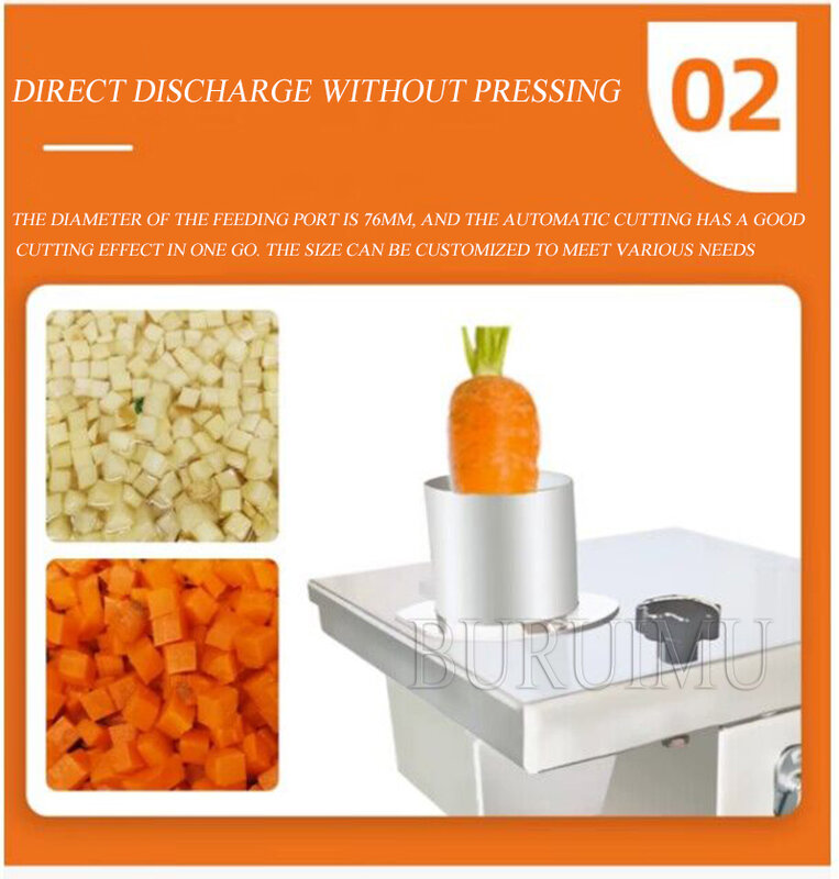 Multifunctional Vegetable Dicing Machine Commercial Carrot Radish Potato Cube  Dicing Cutter Food Processor