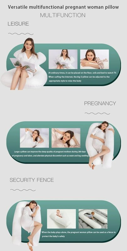 Factory customized maternity pillow, oversized U-shaped pillow for sleeping