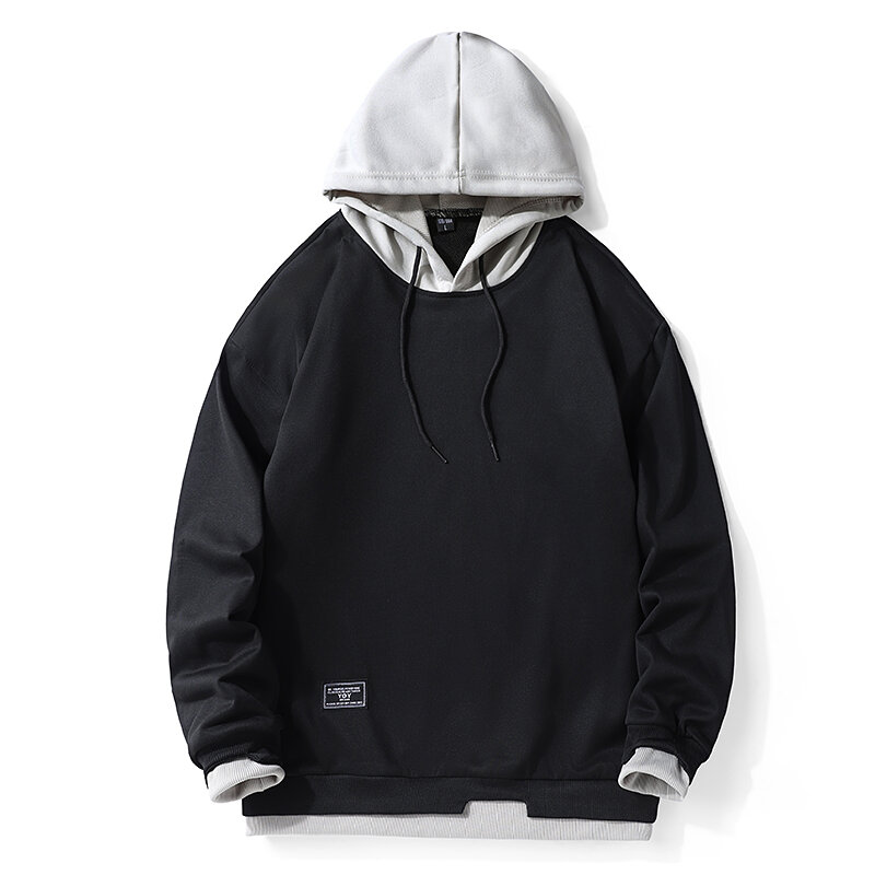 2023 Hoodie Sweter Pria Hip Hop Pullover Bertudung Streetwear Pakaian Fashion Kasual Pria Korea Harajuku Longgar Ukuran Besar 4XL