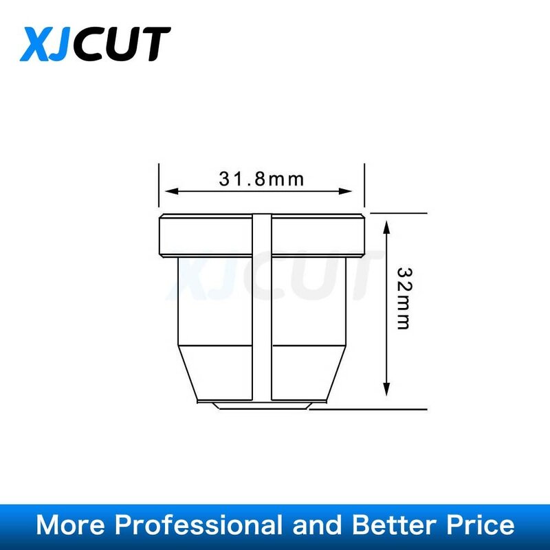 XJCUT-Soporte de boquilla de cerámica láser, PIN OEM 254493 / 260432 para cabezal de corte láser de fibra de CO2, 10 unidades por lote