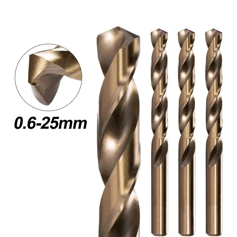 0.6mm-25mm M35 Cobalt Twist Drill Bit High Speed Steel Metal Driling for Stainless Steel Aluminum Copper Wood Hole Opener Tool