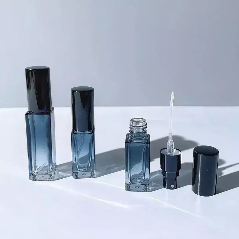 Botol semprot Parfum kualitas tinggi, botol kosong kaca Parfum Atomizer Travel kosmetik botol sampel isi ulang Mini 3 buah 5ml 10ml