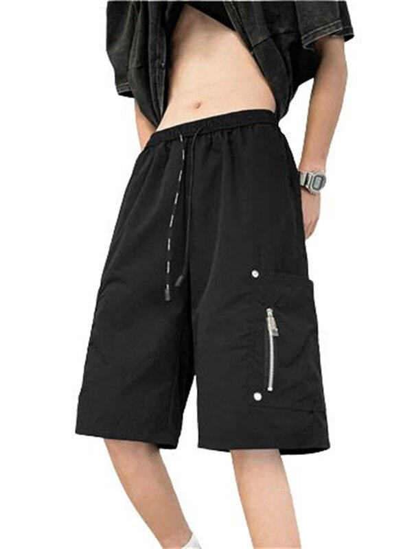 Pantalones cortos deportivos para hombre, Shorts holgados de algodón grueso, informales, talla grande, para verano, 2024, E177