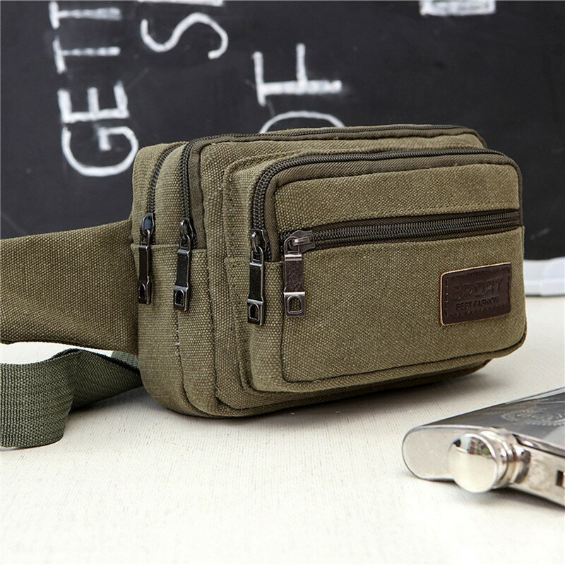 Waist Bag Outdoor Sports Multifunctional Male Waist Bags High Quality Durable Large Caoacity Bags Solid Color Men Bag