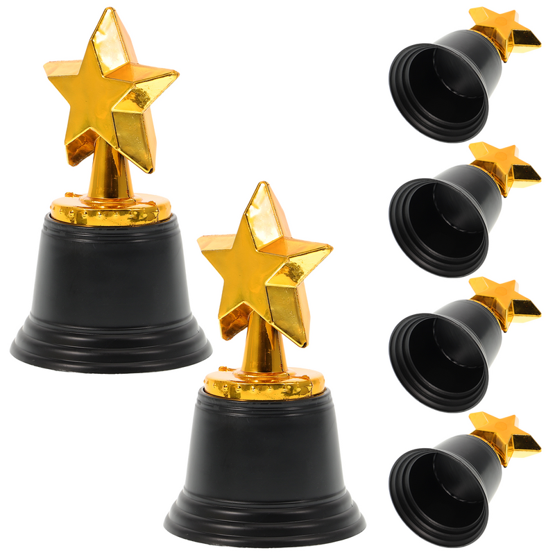 Toyvian Kids Toys Star Small Award The Gifts Pack 6 Bulk 4.8 Inch Classic Kids Party Favors Props Rewards Winning