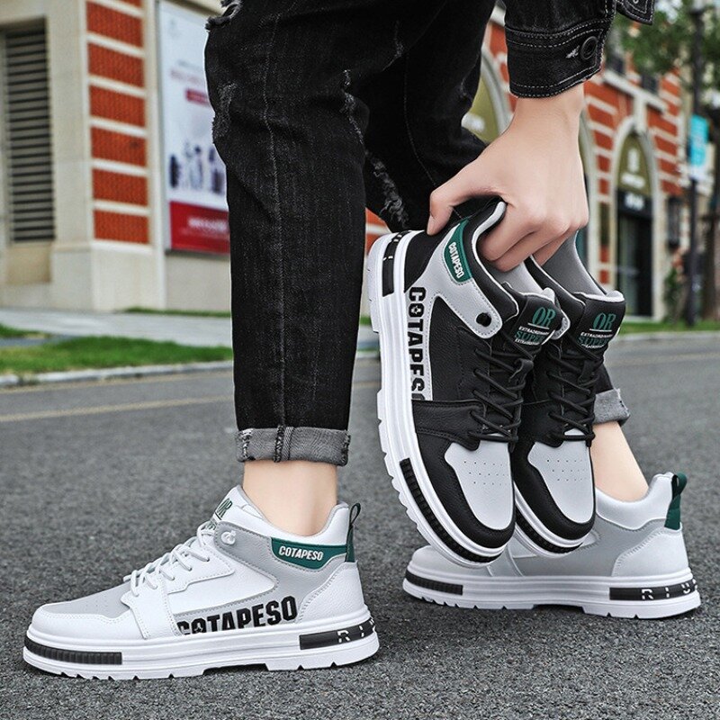 Fashion Men's Casual Sneakers Spring Trend Versatile Running Shoes College Student Skateboard Shoes Breathable Platform Footwear