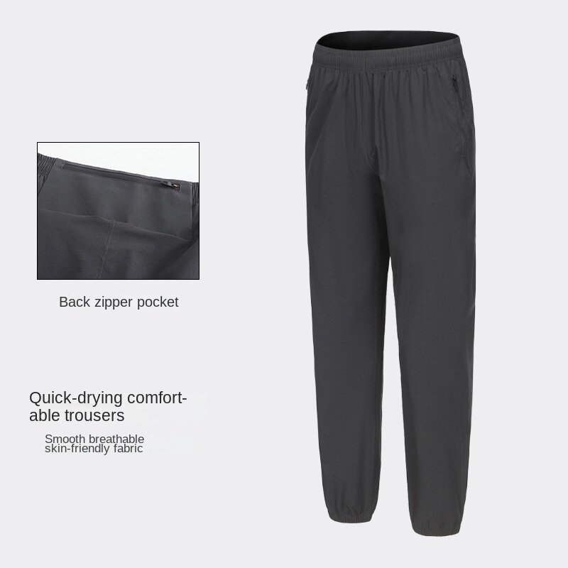 Pantalones deportivos de nailon para hombre, pantalones multibolsillos con grilletes, multifuncionales para correr al aire libre, secado rápido, novedad de 2024
