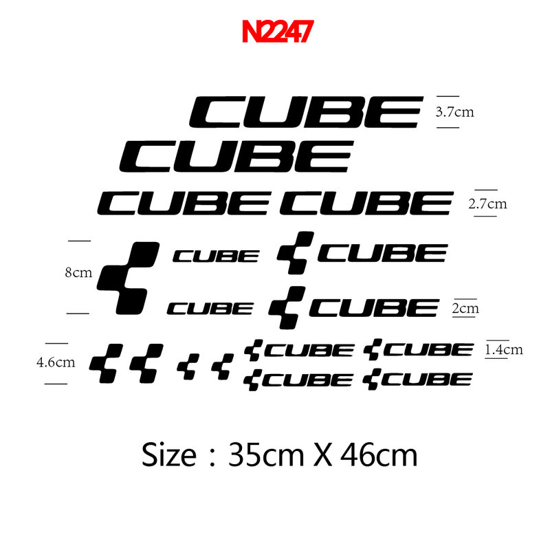 Ctcm Waterdichte Fiets Racing Reflecterende Set, Artistieke Decoratieve Cube Frame, Diy Decoratieve Cover, Schrapen Vinyl Sticker