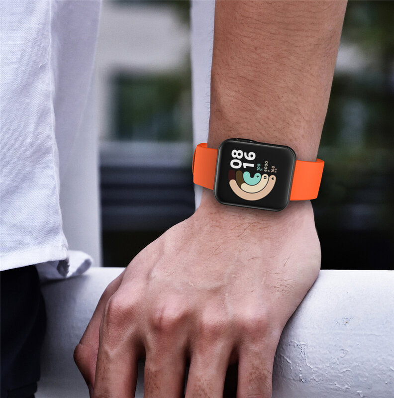 Tali silikon untuk Xiaomi Mi Watch Lite, tali silikon gelang pengganti gelang jam olahraga untuk Mi Watch Lite Redmi Correa