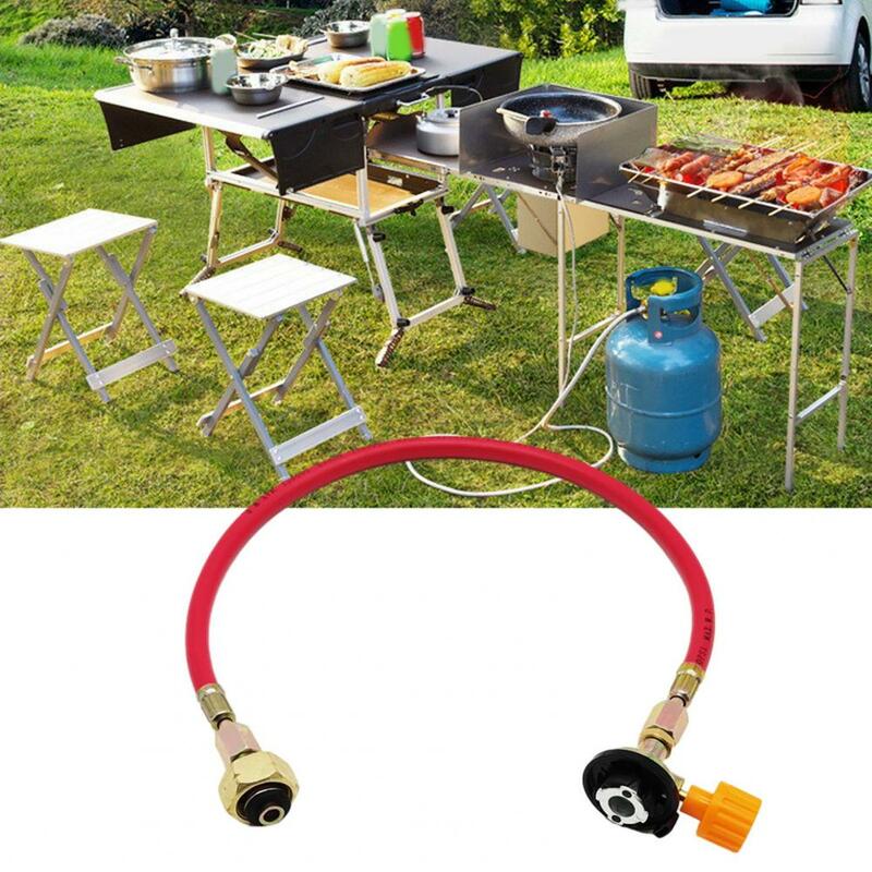 Camping Stove Valve Outdoor Camping Gas Tank Accessories High Pressure Inflation Valve with Explosion-proof Rubber for Picnic