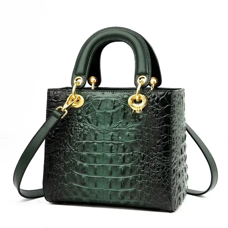 Tas bahu kulit PU desainer merek mewah kualitas tinggi 2024 tas tangan wanita dompet buaya tas jinjing tas kurir wanita