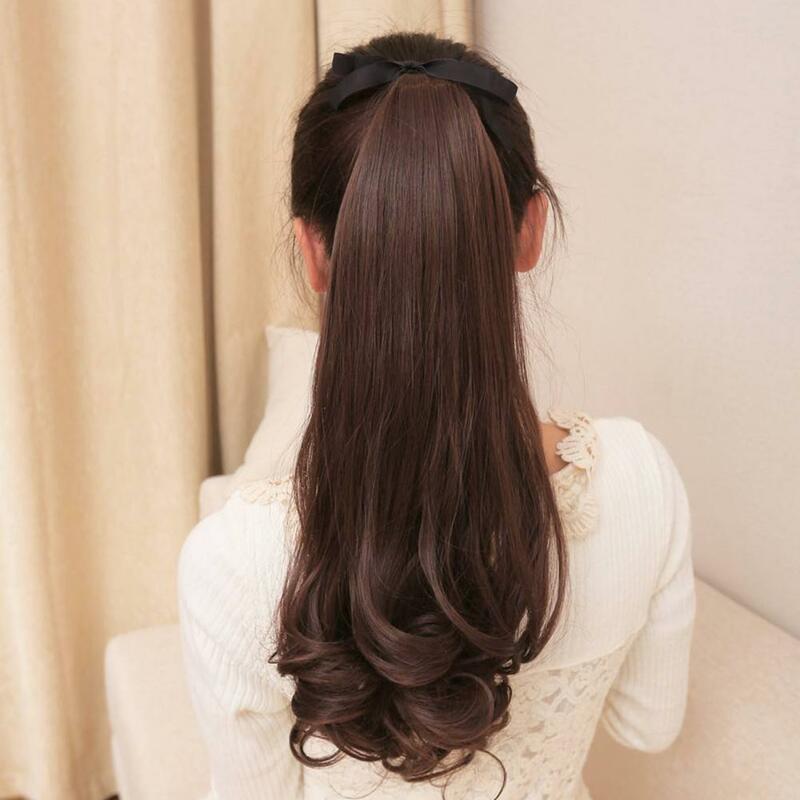 Ponytail Wig Pear Flower Band Long Ponytail Extension Wig Hair Extension Synthetic Ponytail Hair Extension Fake Wig Hairpiece