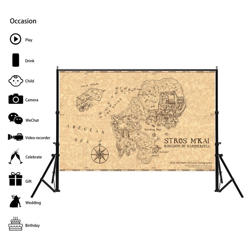 レトロな不織布の地図,家の装飾のための帆布のポスター
