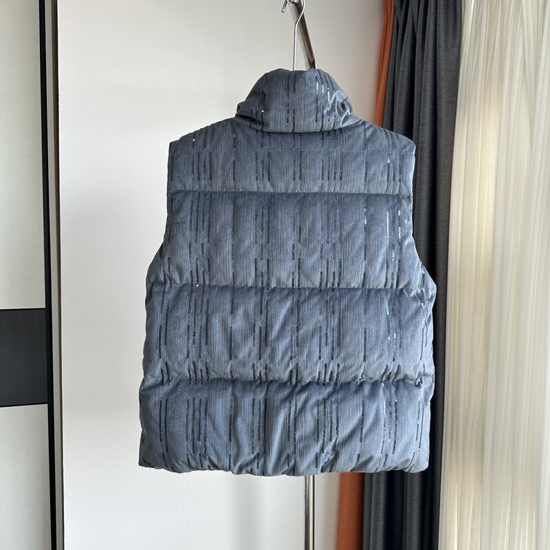 Jaqueta de lantejoulas feminina, Colete, Roupa de inverno, Novo