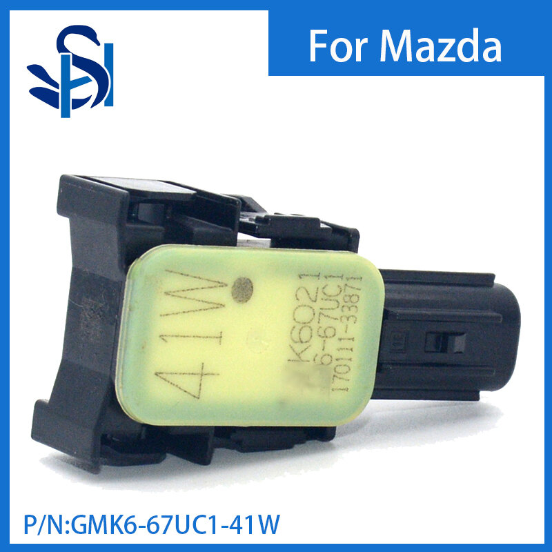 Sensor de aparcamiento PDC GMK6-67UC1-41W, Radar de Color negro brillante para Mazda, GMK6-67-UC1