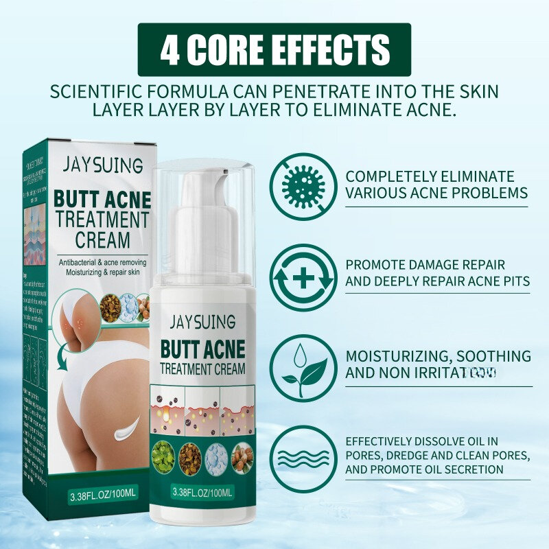 100ml Butt Acne Treatment Cream Clearing glutei coscia Acne dossi macchie scure idratante levigante idratante cura della pelle