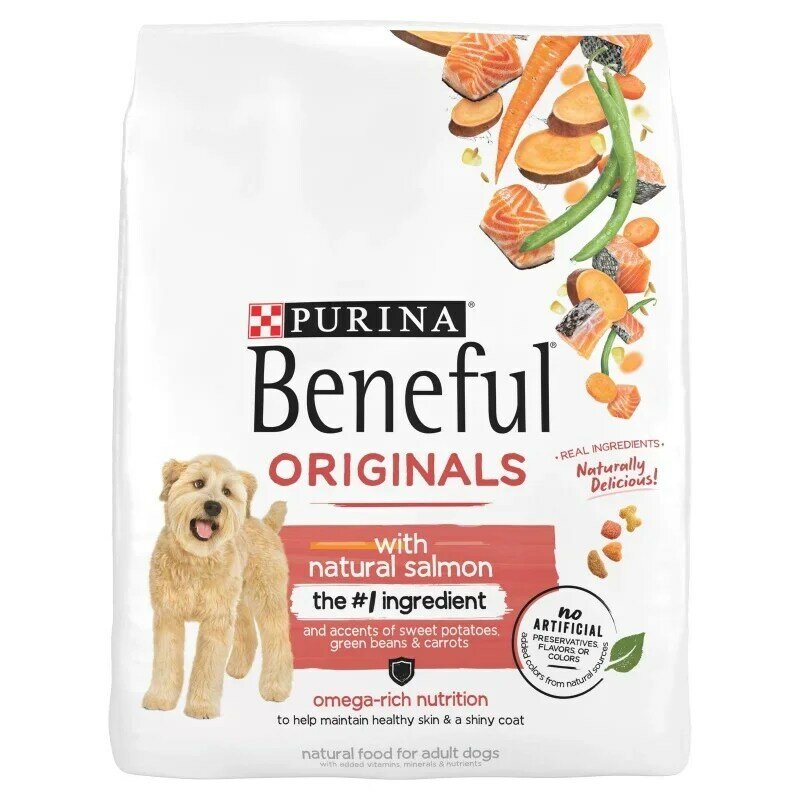 بورينا-طعام الكلب الجاف السلمون الطبيعي ، Beneful الأصلية ، كيس 28 رطل