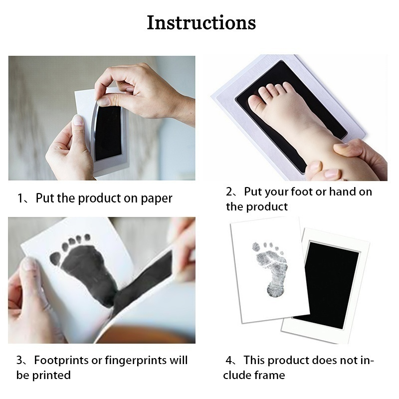 1 Set Baby Handprint Footprints Ink Pads Safe Non-toxic No-Touch Skin Inkless Inkpad Kits Pet Cat Dog Paw Prints Souvenirs Gifts