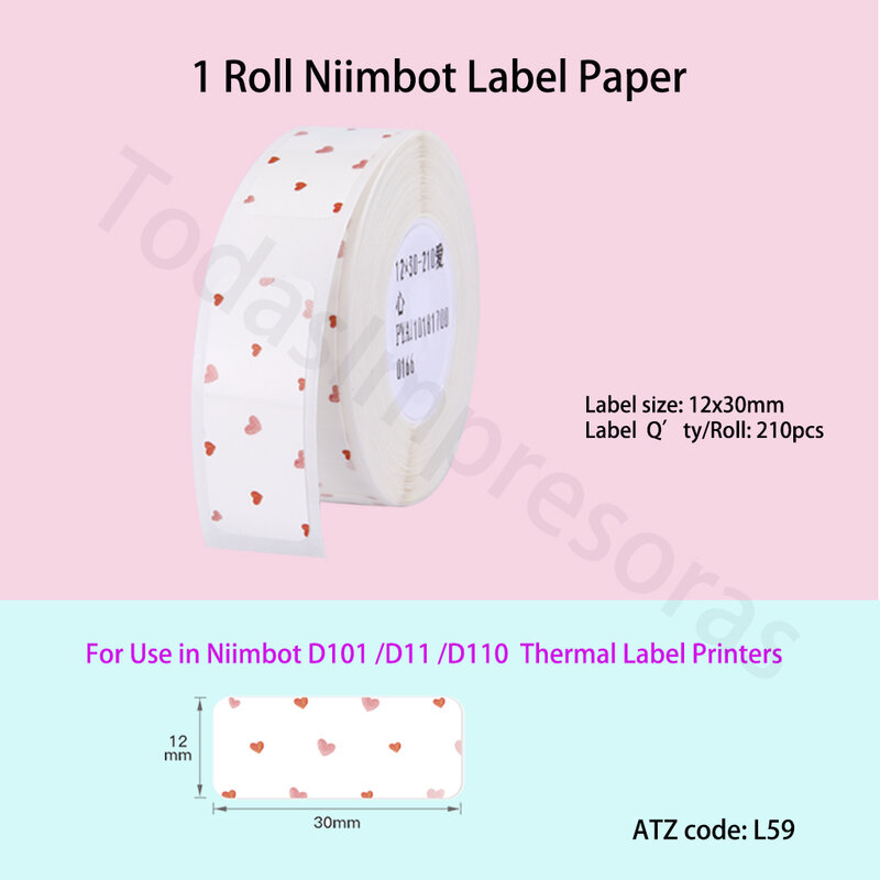 Oryginalny Niimbot D110 wodoodporne papier do etykiet termiczne owoce i kwiaty style dla Niimbot D11 D110 D101 drukarki Etiqueta Papel