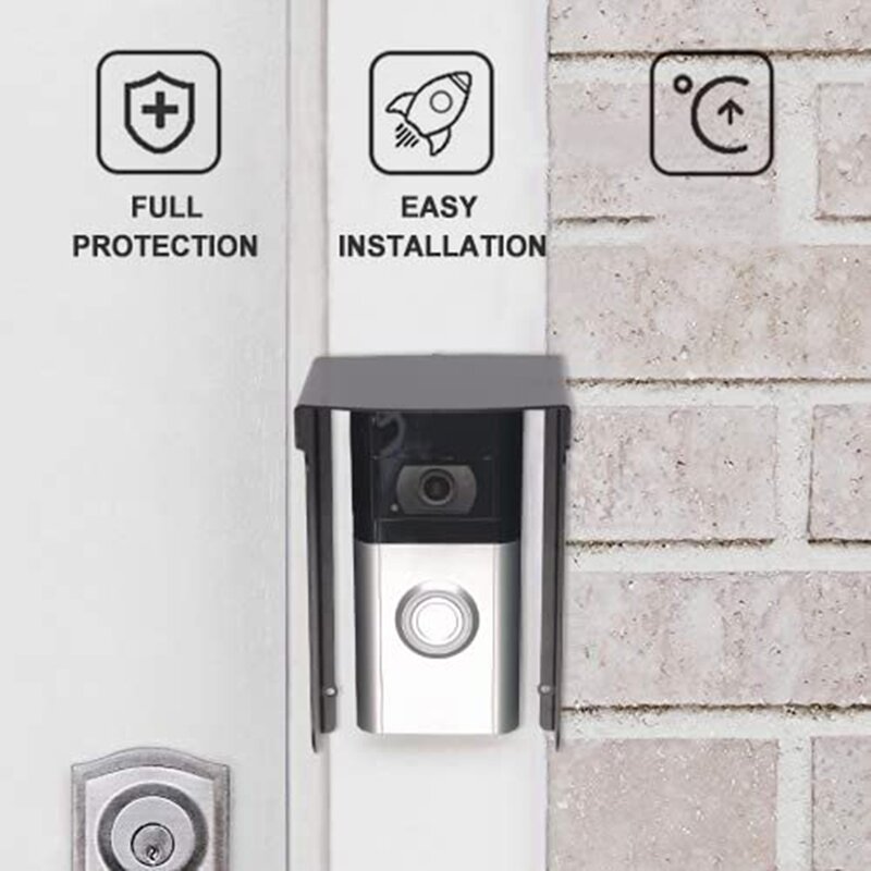Doorbell Rain Cover As Shown Anti-Theft Doorbell Door Bracket For Video Doorbell Cover Bracket