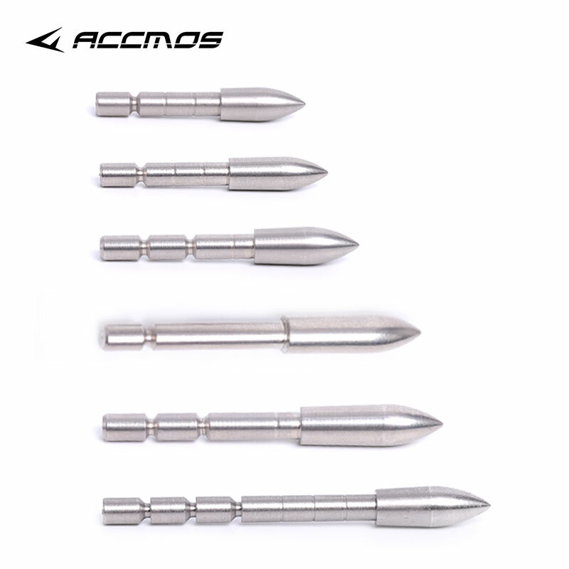 12pcs ID 4.2mm Stainless Steel Bullet Point Tip Arrow Head For Archery Accessories Broadhead