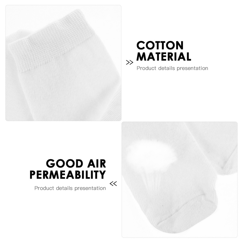 6 paia di calzini a sublimazione Bulk Blank White Gift Supplies elasticità embrione cotone stampa a doppia faccia calda fai da te
