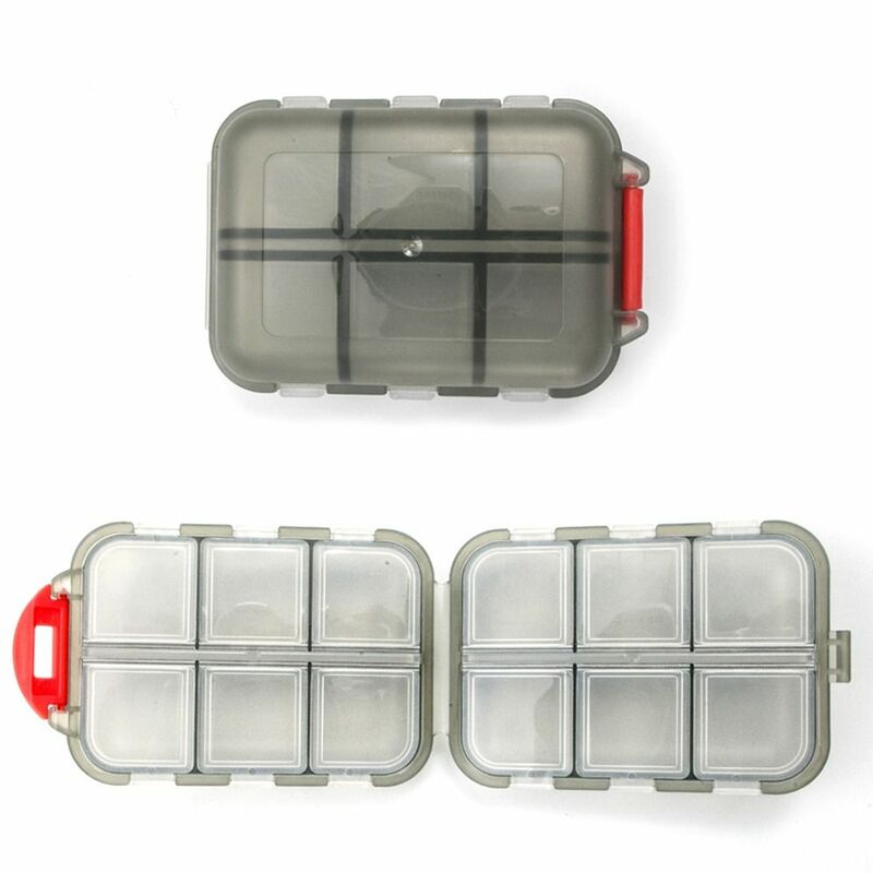 Dispensador de plástico portátil, organizador de medicamentos, caja de almacenamiento de tabletas, caja de medicamentos, 12 rejillas