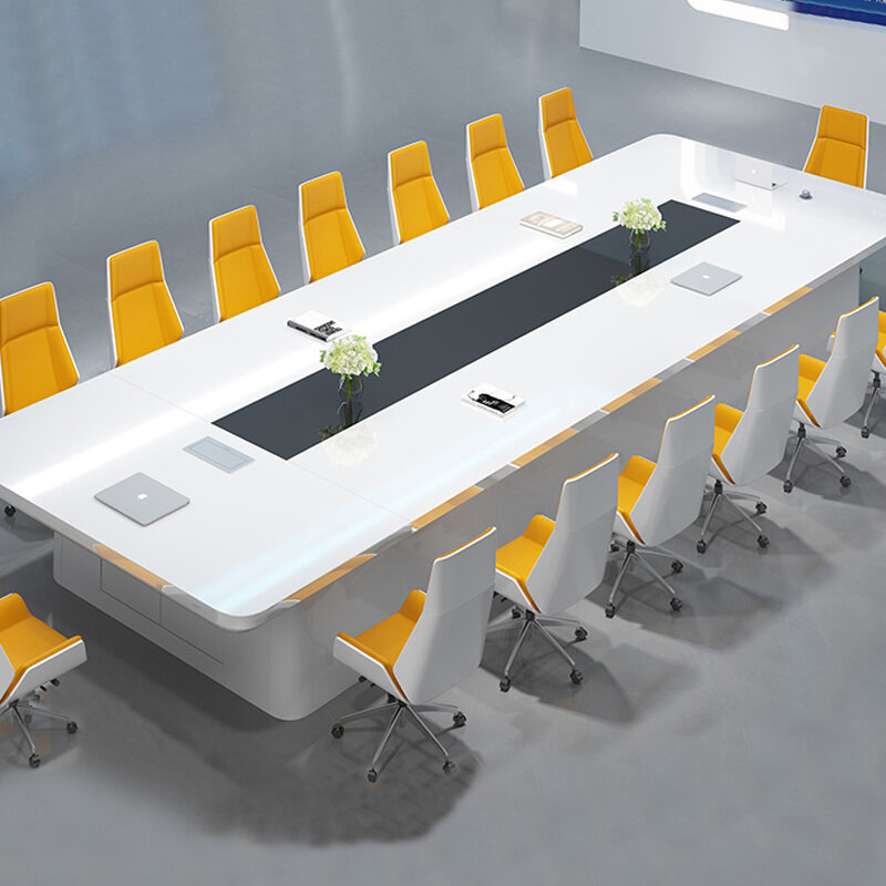 Запеченный стол для конференций простой современный стол для переговоров и стул