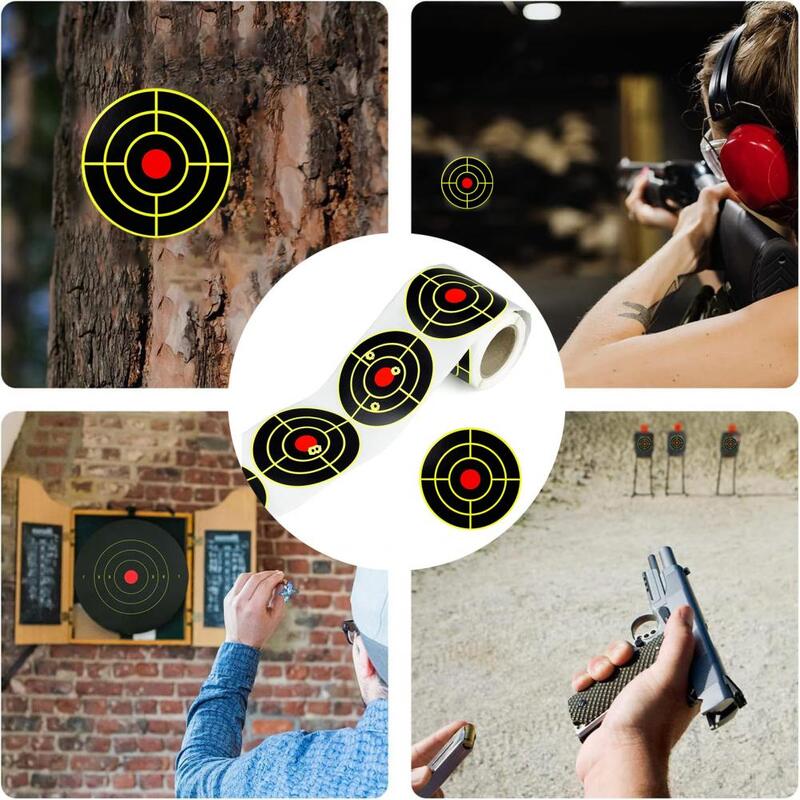 Self-adhesive Target Sticker Portable Target Sticker Roll Bright Color Peel Stick Decals for Shot Accessories for Precise