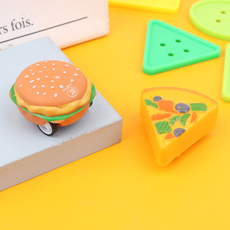 Kreatywna symulacja małych samochody zabawkowe hamburgerowych dla dzieci w wieku od 2 do 4 lat słodkie samochody Kawayi zabawki dla dzieci