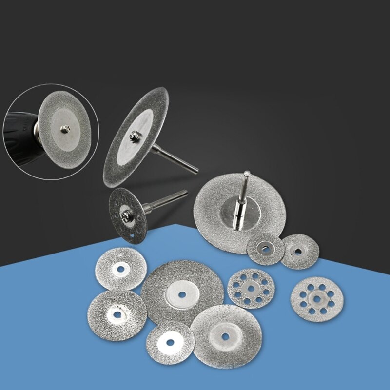 Mini juego discos corte diamante para accesorios rotativos, hoja circular