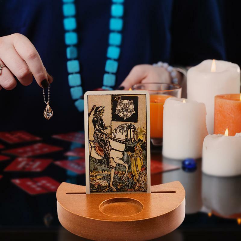 Деревянная подставка для карт и Таро, деревянная подставка для карт, декор для гадания и медитации, аксессуары для ведьма, держатель для мини-алтаря