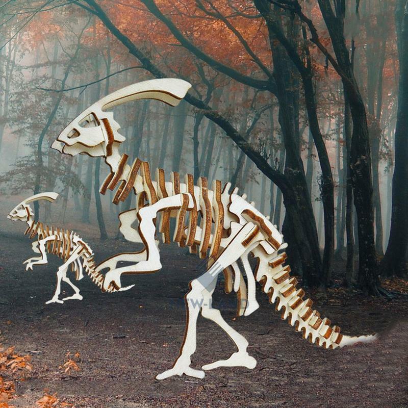 ثلاثية الأبعاد لغز ديناصور خشبي للبالغين والأطفال ، DIY بها بنفسك دعابة الدماغ ، لعبة الجذعية التعليمية ، آمنة وسهلة للبناء