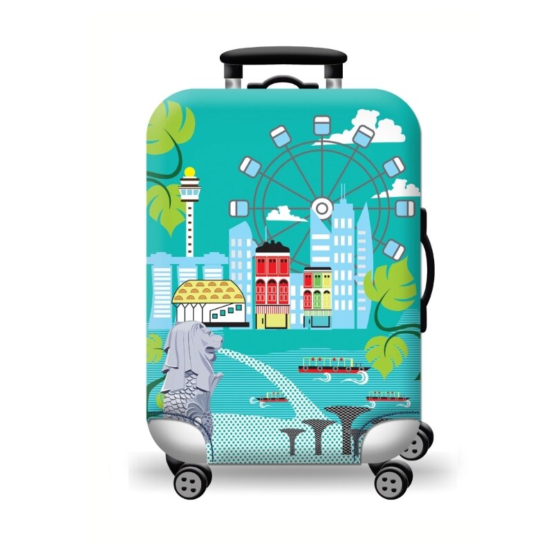Защитный чехол для багажа, эластичный Пыленепроницаемый Чехол для чемодана 18-32 дюйма
