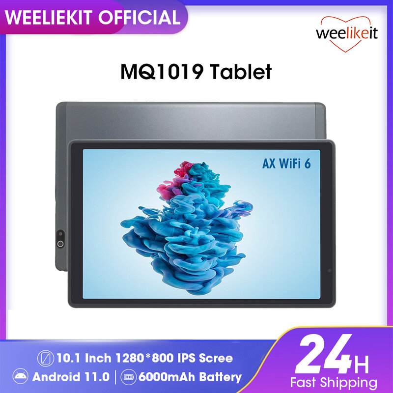 weelikeit 10.1'' Tablet Android 11 1280x800 IPS Kids Tablets A133 Children's Tablets Quad Core Dual Wifi BT5.0 6000mAh 3GB 32GB