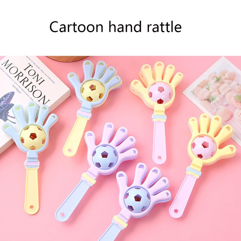 Sonajeros para bebés de 17cm, juguetes de dibujos animados, claqueta de mano dentro de bolas de doble campana para dormir, juguetes interactivos para niños y niñas, regalo