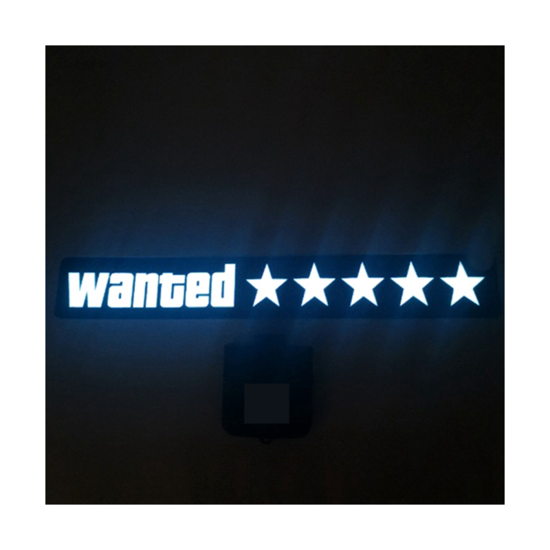 Windshield Electric 5 Stars Lights Up Window Stickers for JDM Glow Panel Decoration Accessorie, B