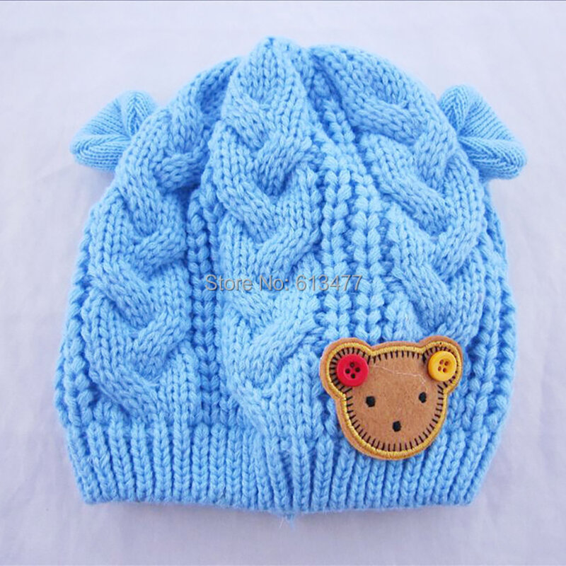Winter  Keep warm knitted hats for boy/girl/kits hats set,scarves, bug/bee  infants caps beanine for chilld 2pcs/lot MC02