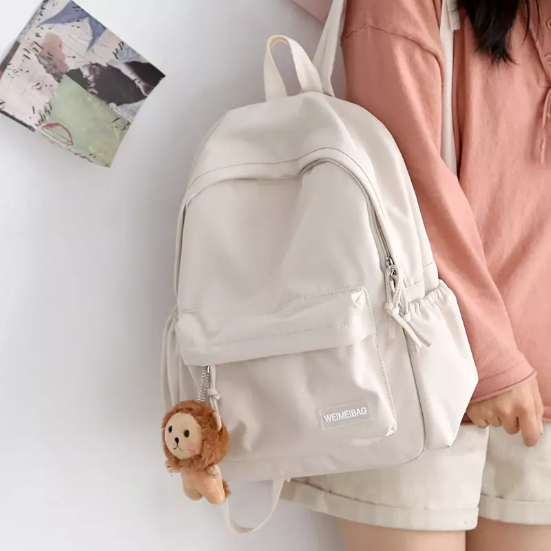 Backpack female school bag middle school student junior high school large capacity nylon double adjustable college student bags