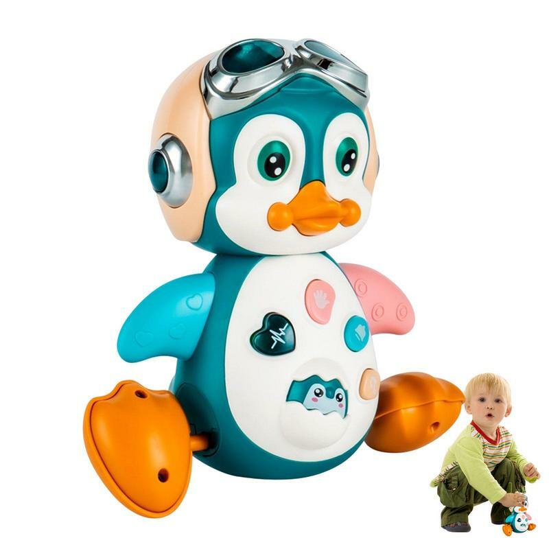 Baby Crawling Toys Boys & Girls Penguin Moving Infant Toys Preschool Educational Development Toy With Light And Music Dancing