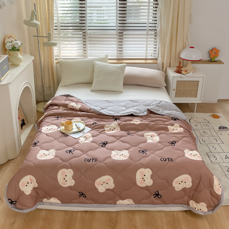 Yanyangtian ผ้านวมคลุมเตียงนอนสำหรับฤดูร้อนผ้าห่มสองชั้นแบบบางผ้าห่มนวมสำหรับสุนัขที่นอนสุนัขผ้าห่มแมว