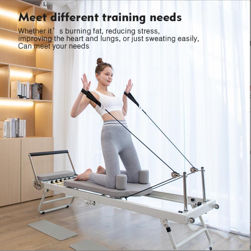 Pilates Reformer Fitness Apparatuur Voor Thuis Opvouwbare Yoga Bed Krachttraining Machine