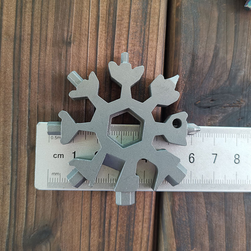 Portátil edc multifunções torque floco de neve chave liga de aço sextavado universal 18-em-1 chave de fenda octogonal ferramenta do agregado familiar